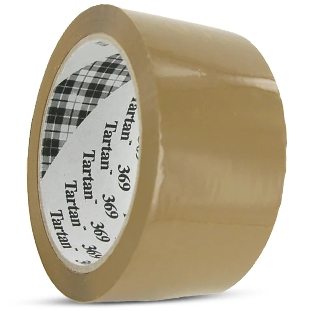 3M Tartan 369 Nastro Adesivo da Imballaggio, Marrone 50mm × 66m