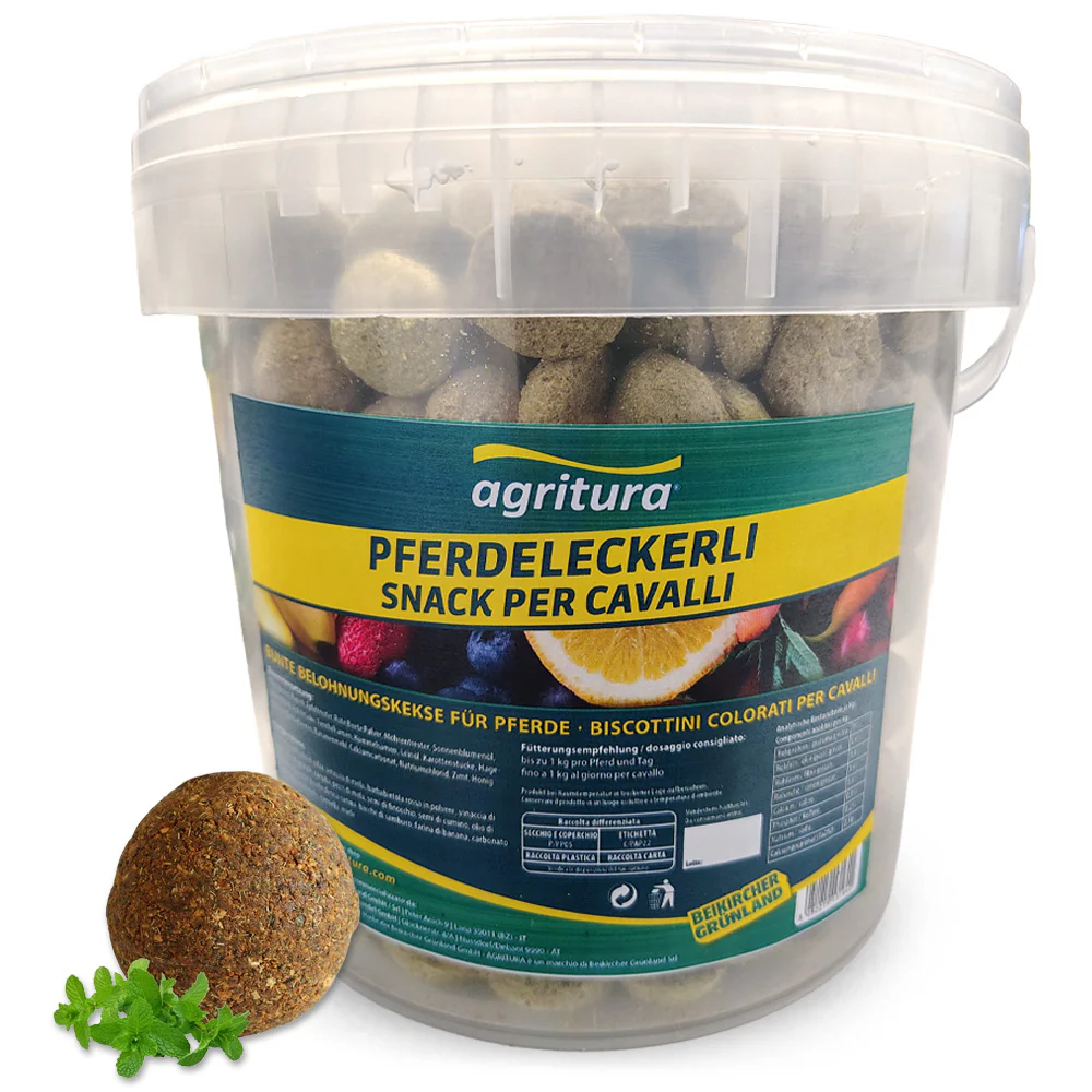 Agritura Biscotti per Cavalli Erbe - Snack Naturali Croccanti 3,3L
