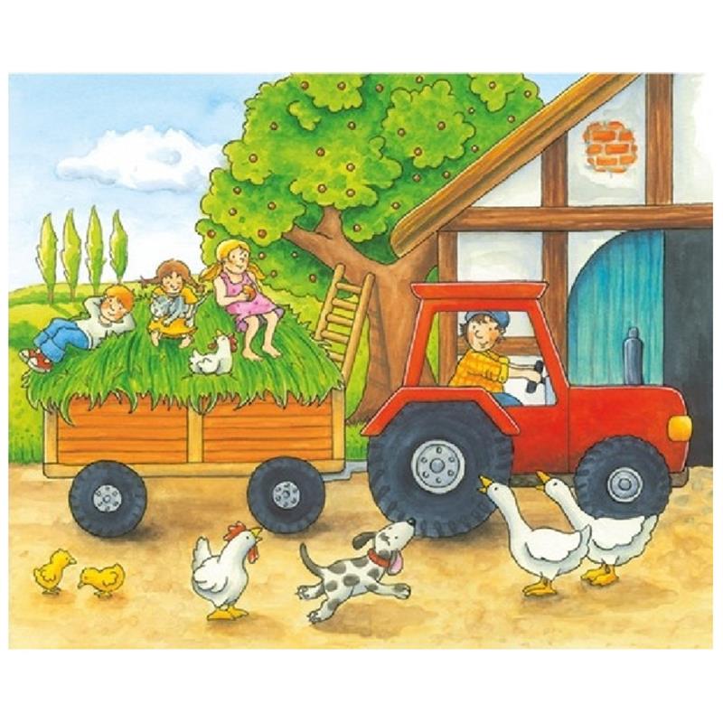 Agritura goki puzzle in legno cubi – 4 stagioni fattoria - Image 2