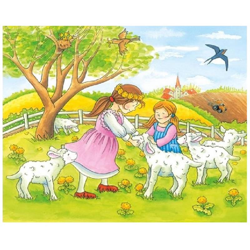 Agritura goki puzzle in legno cubi – 4 stagioni fattoria - Image 3