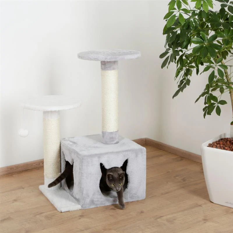 Albero tiragraffi Saphir Light bianco e grigio 80cm - Image 2