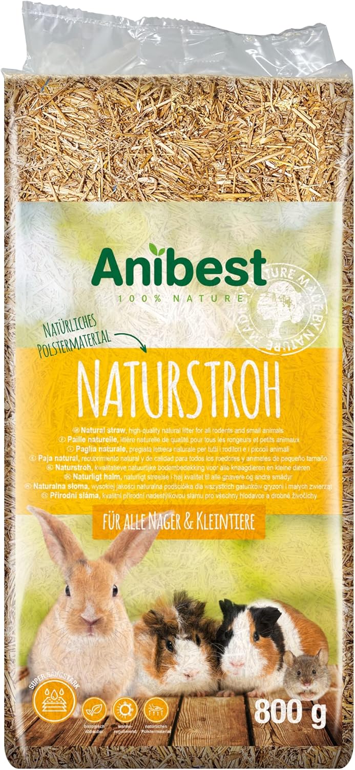 Anibest Paglia Naturale – Lettiera per Piccoli Animali, Assorbente e Isolante Termico - Image 3