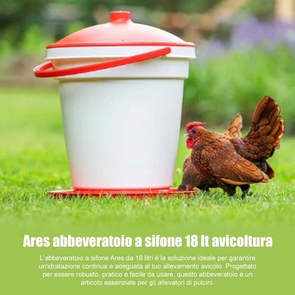Ares  abbeveratoio a sifone 18 lt avicoltura - Image 8