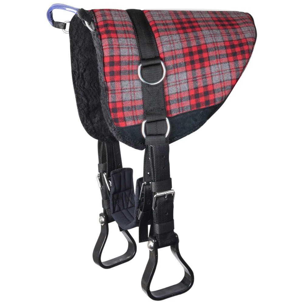 BareBack Pad cuscinetto da equitazione, grigio-rosso