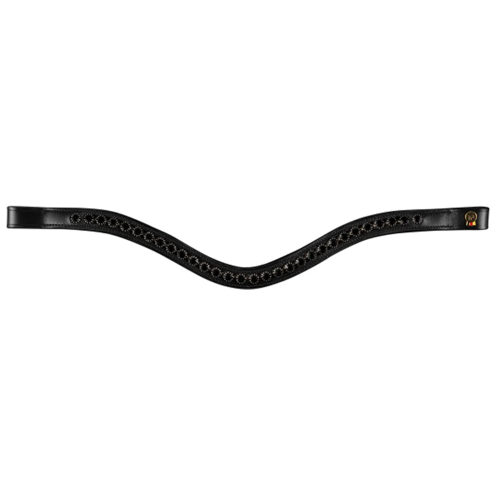 Briglia vernice Waldhausen S-Line Blackshine con cristalli - Image 3