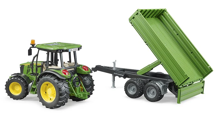 Bruder 02108 John Deere 5115 M con rimorchio ribaltabile - Image 2