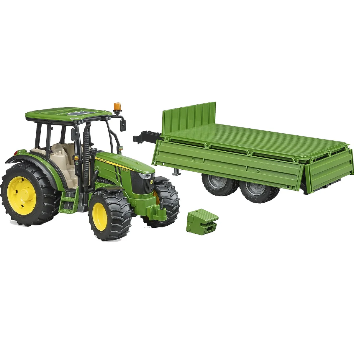 Bruder 02108 John Deere 5115 M con rimorchio ribaltabile - Image 3