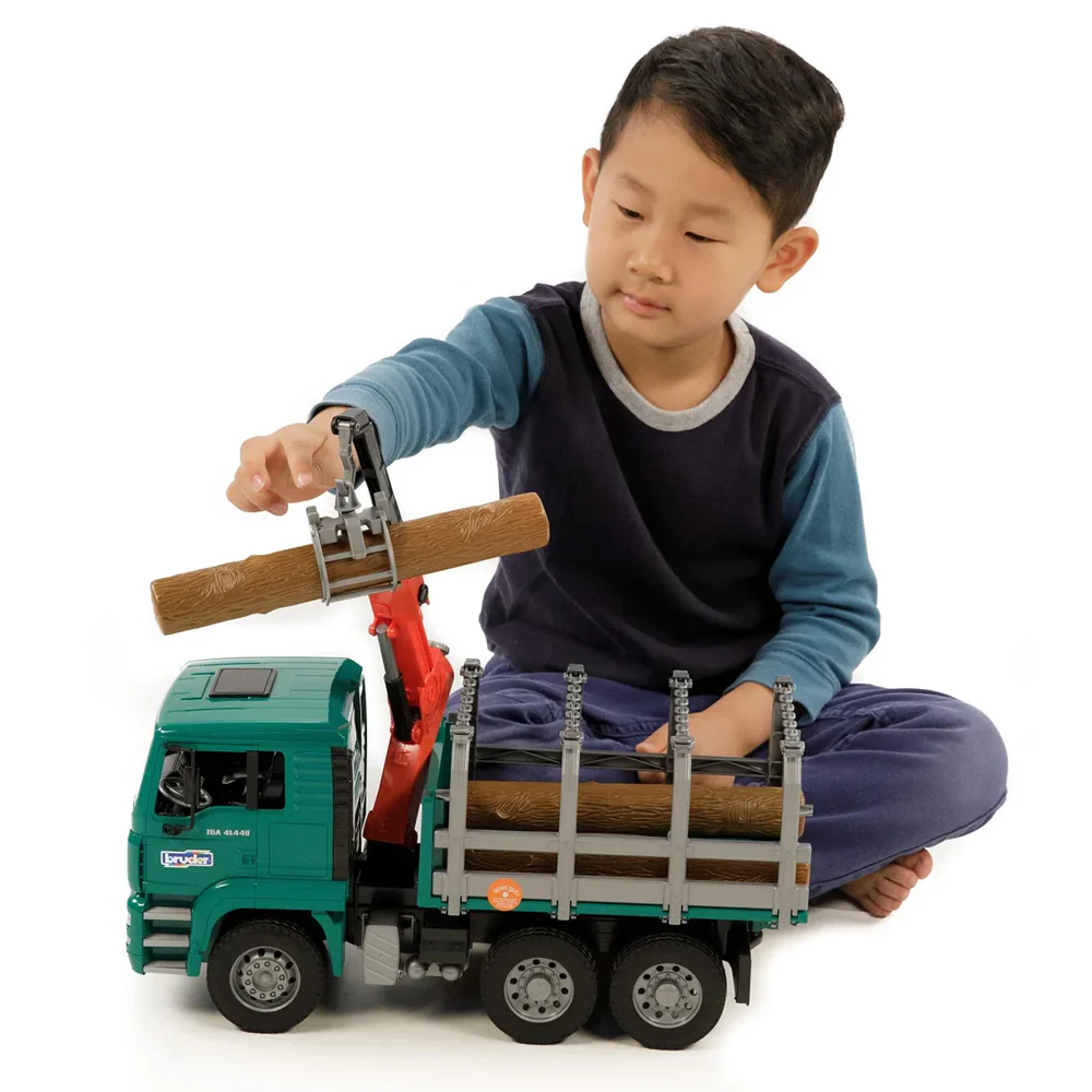 Bruder Camion Con Legna Man Trasporto Tronchi - Image 7
