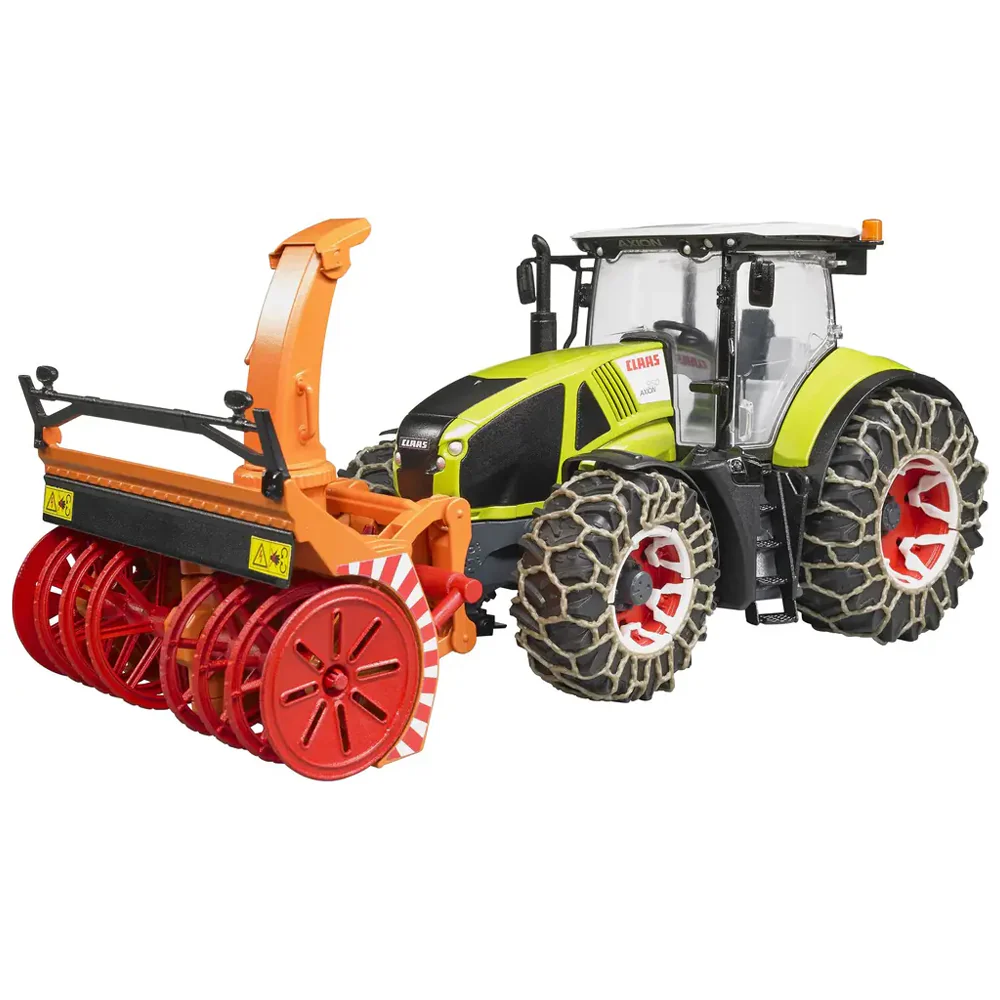 Bruder Claas Axion 950 con catene da neve e turbina da neve - Image 2