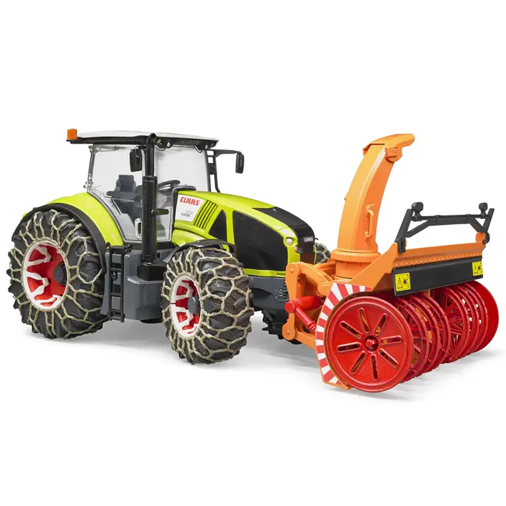 Bruder Claas Axion 950 con catene da neve e turbina da neve - Image 3