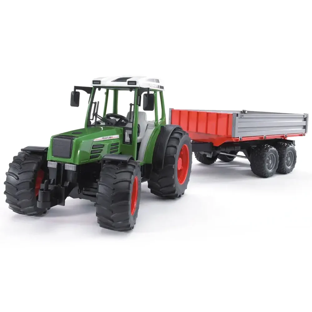 Bruder Fendt 209 S con rimorchio a sponde ribaltabili