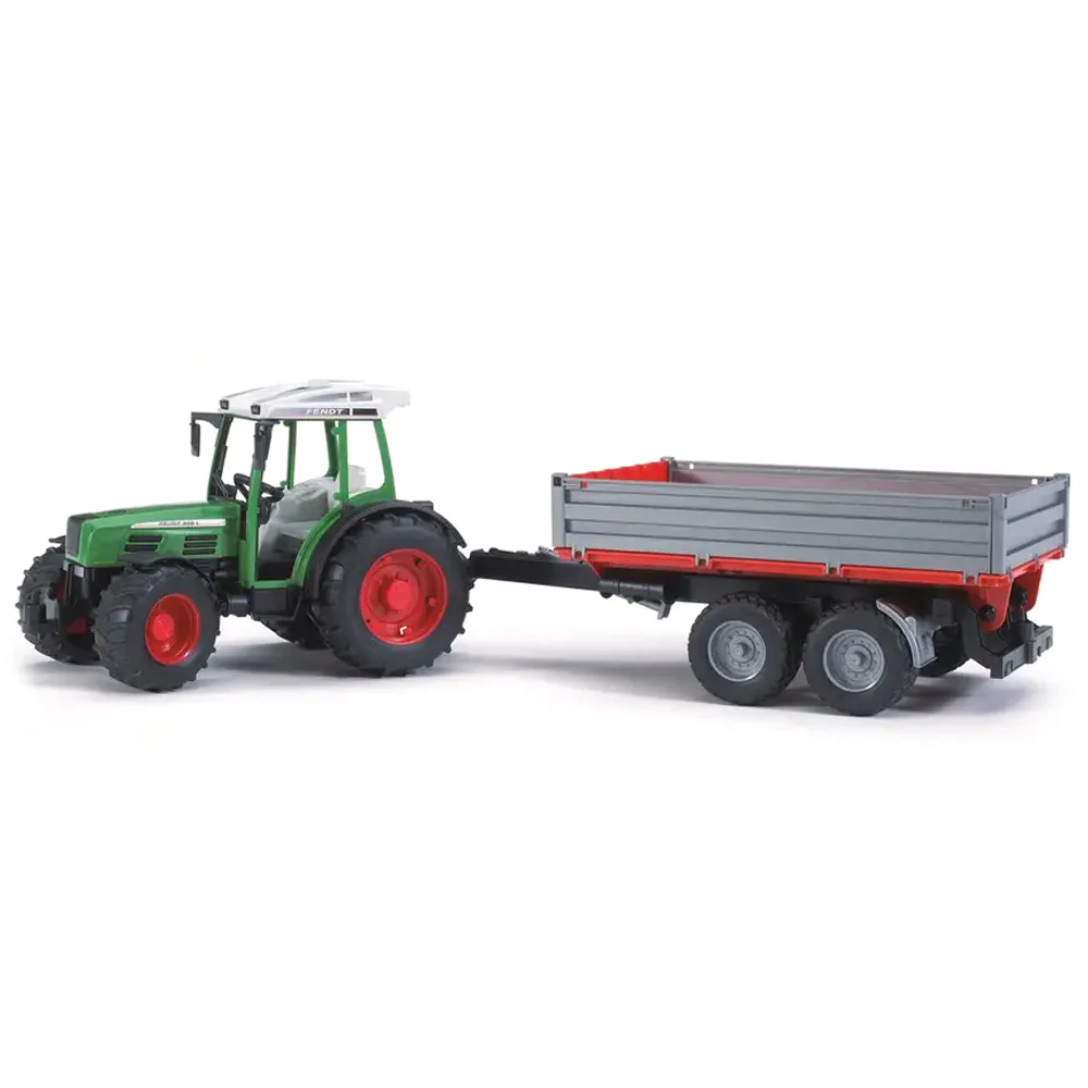 Bruder Fendt 209 S con rimorchio a sponde ribaltabili - Image 2