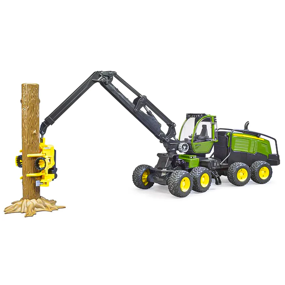 Bruder John Deere 1270G Harvester – Macchina Forestale Giocattolo, Scala 1:16