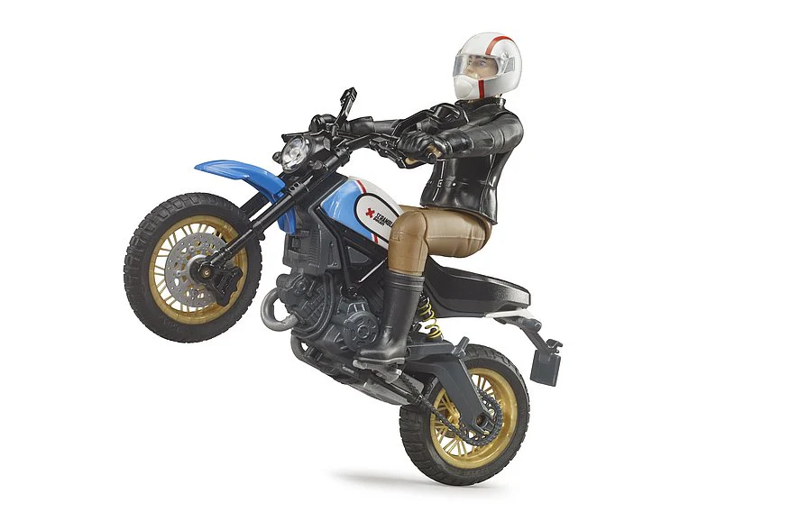 Bruder Scrambler Ducati Desert Sled con conducente - Image 3