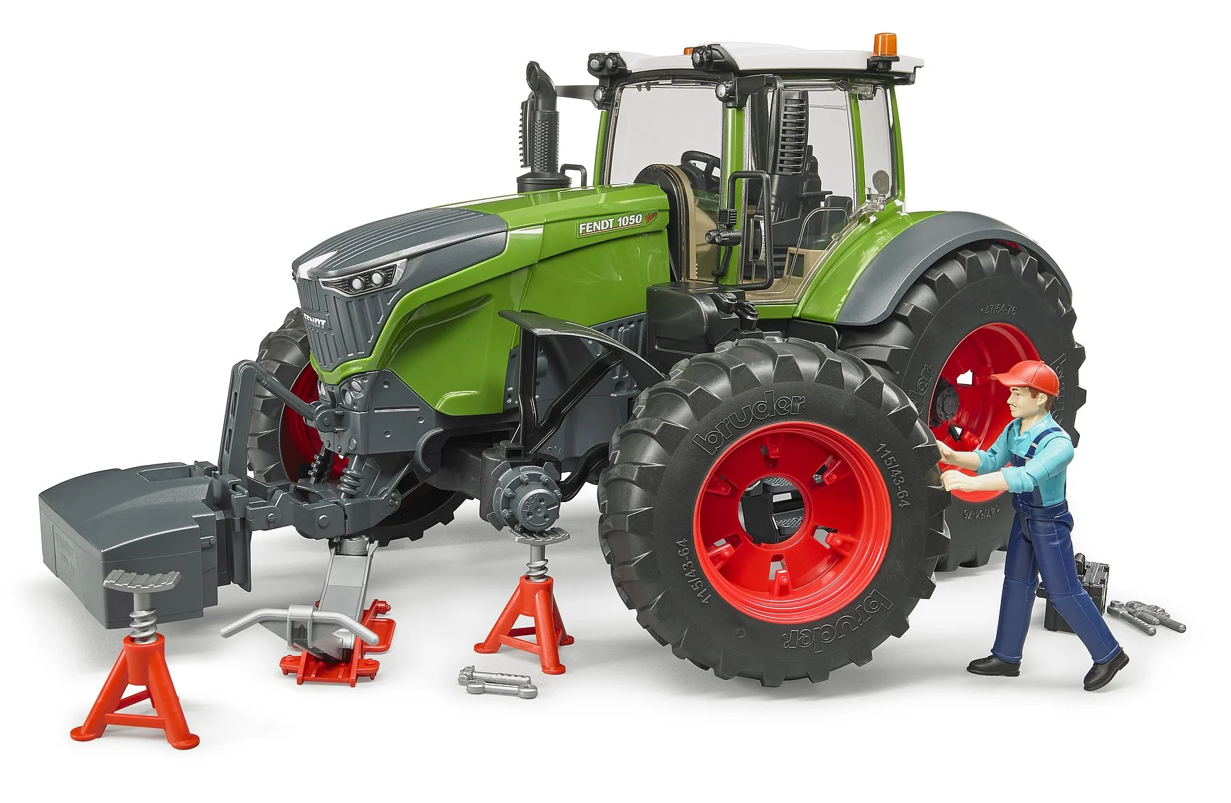 Bruder Trattore Fendt 1050 Vario con meccanico e attrezzi officina - Image 2