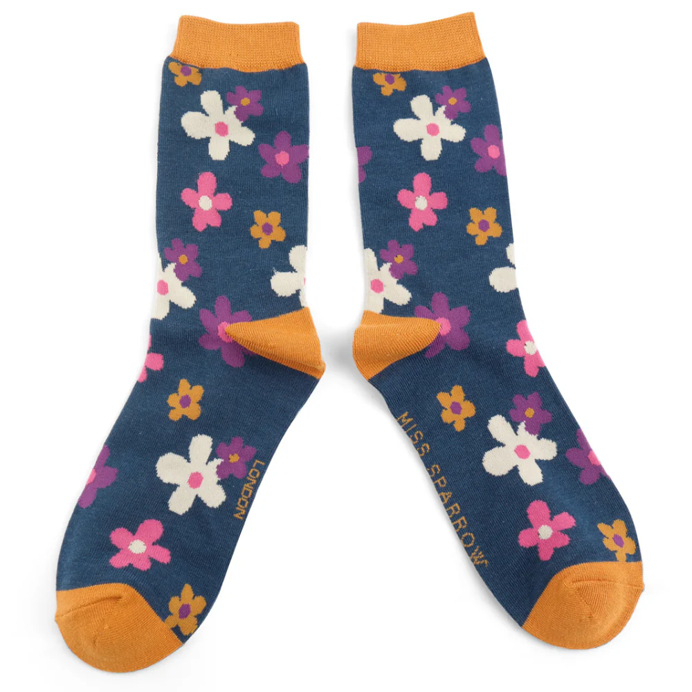 Calze da donna in bambù Miss Sparrow – Fiori