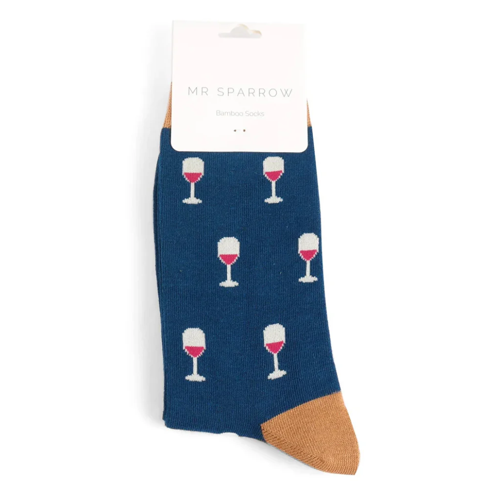 Calze Uomo in Bambù Miss Sparrow – Bicchiere di Vino - Image 2