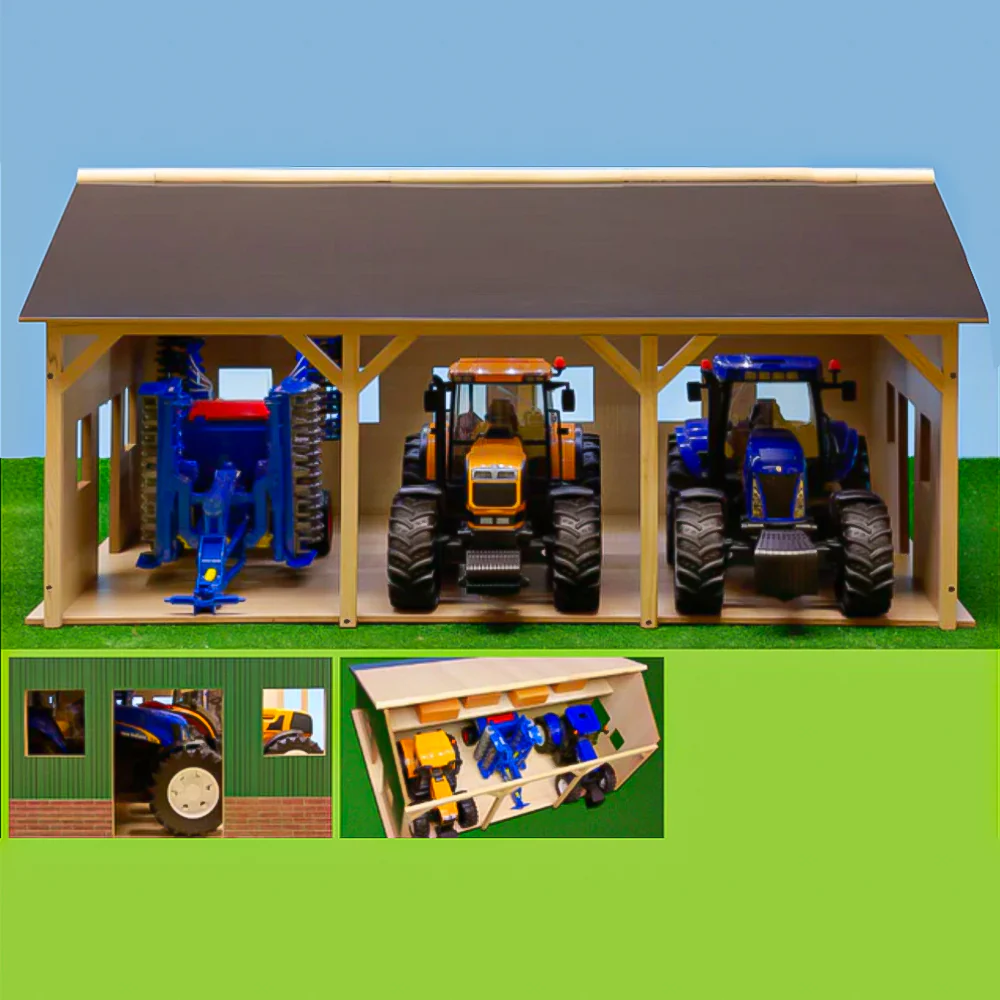Capannone Agricolo Kids Globe per 3 Veicoli 1:16