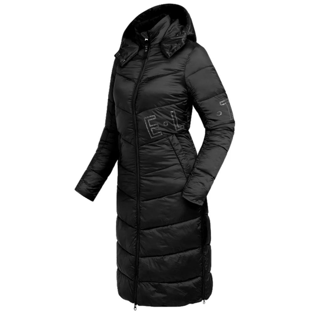Cappotto Lungo Equitazione Oslo Donna Leggero Imbottito Chic - Nero - Image 3