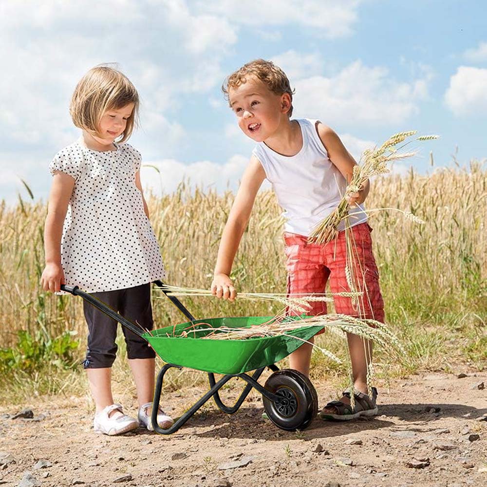 Carriola Verde PP per Bambini - Giocattolo Ecologico per Esterni - Image 8