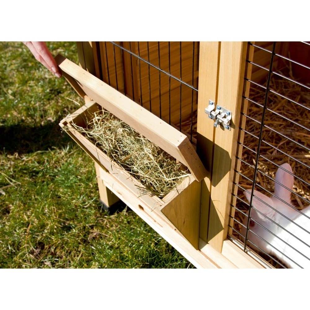 Casetta per Animali Piccoli Fortuna con Recinto e Tetto Resistente - Image 7