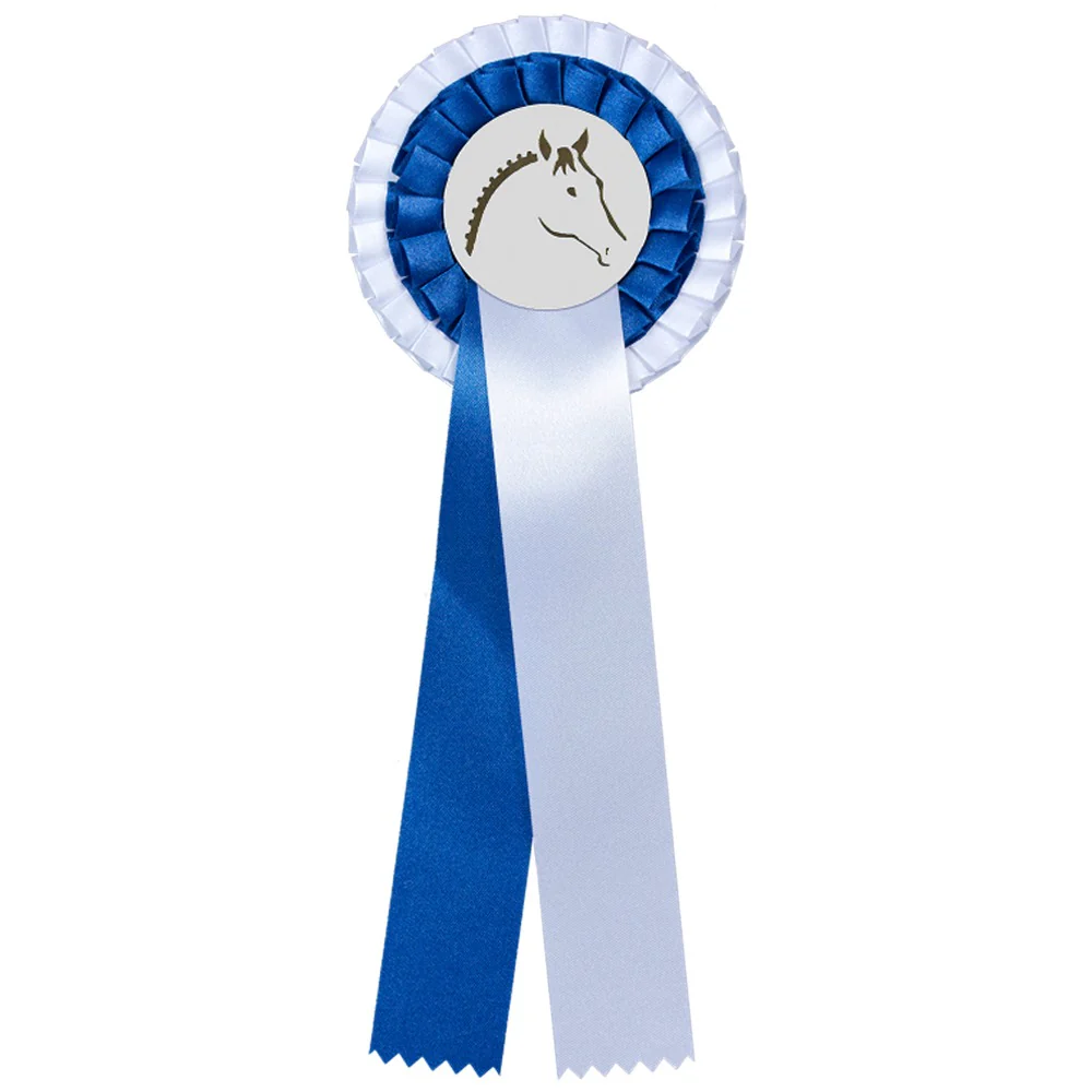 Coccarda Premio Doppia con Nastro Ribbon per Cavallo