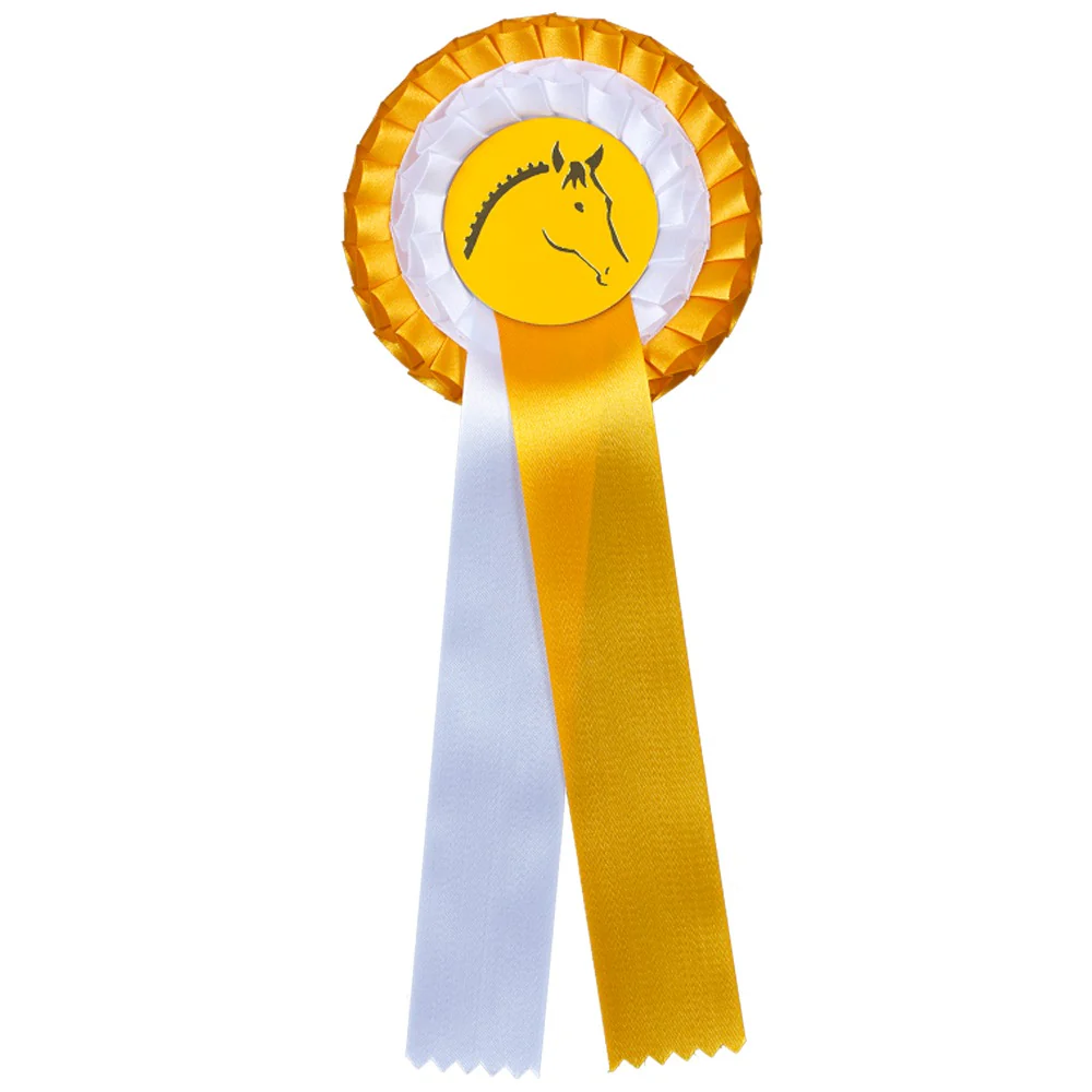 Coccarda Premio Doppia con Nastro Ribbon per Cavallo - Image 2