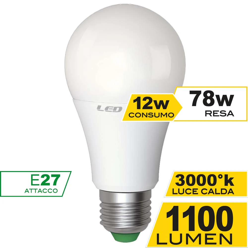 Ecoman 0023 Led Goccia 12W E27 Luce Calda - Image 2