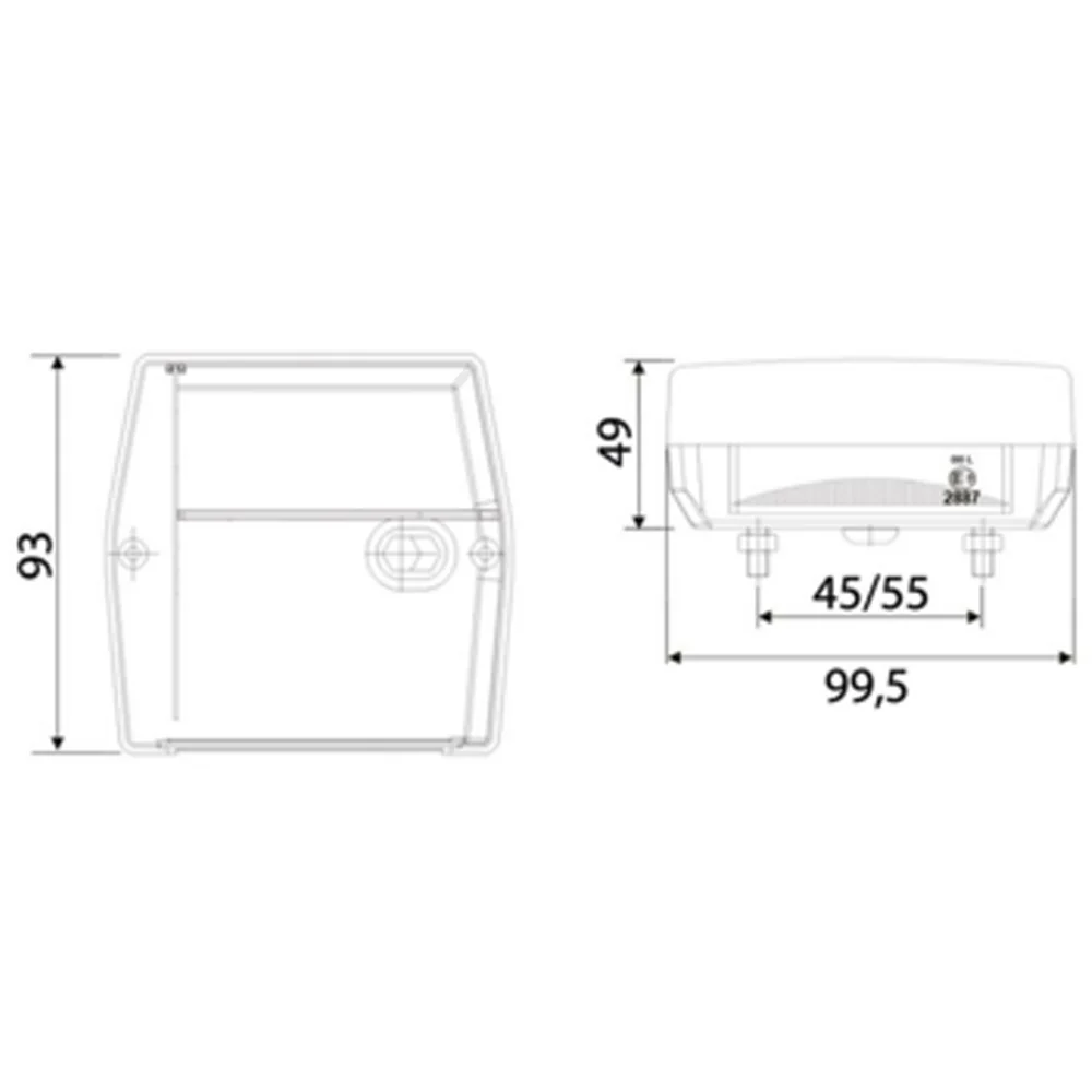 Fanale Posteriore Alogeno dx/sx 95x90mm - Image 3