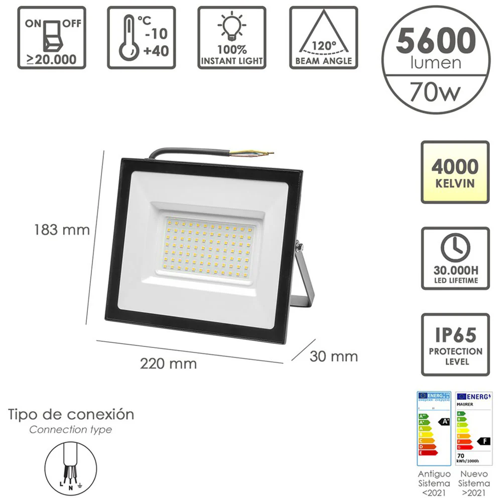 Faretto LED Crystal IP65 luce bianca alta efficienza - Image 2