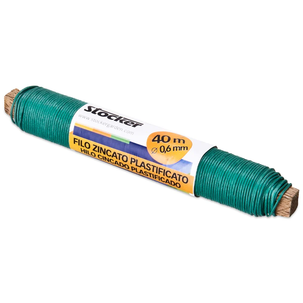 Filo da Giardino Stocker Zincato e Plastificato, 0,6mm x 40m