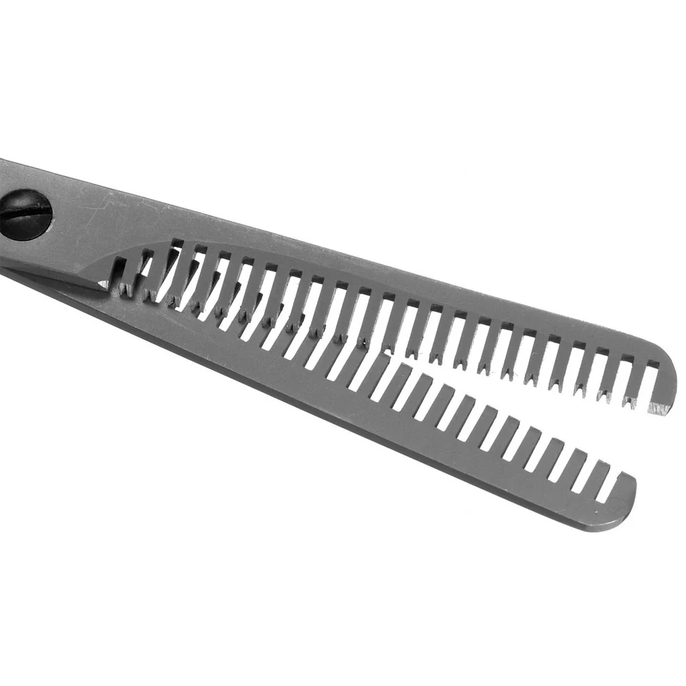 Forbice sfoltitrice dentellata su due lati per toelettatura cane 17cm - Image 2