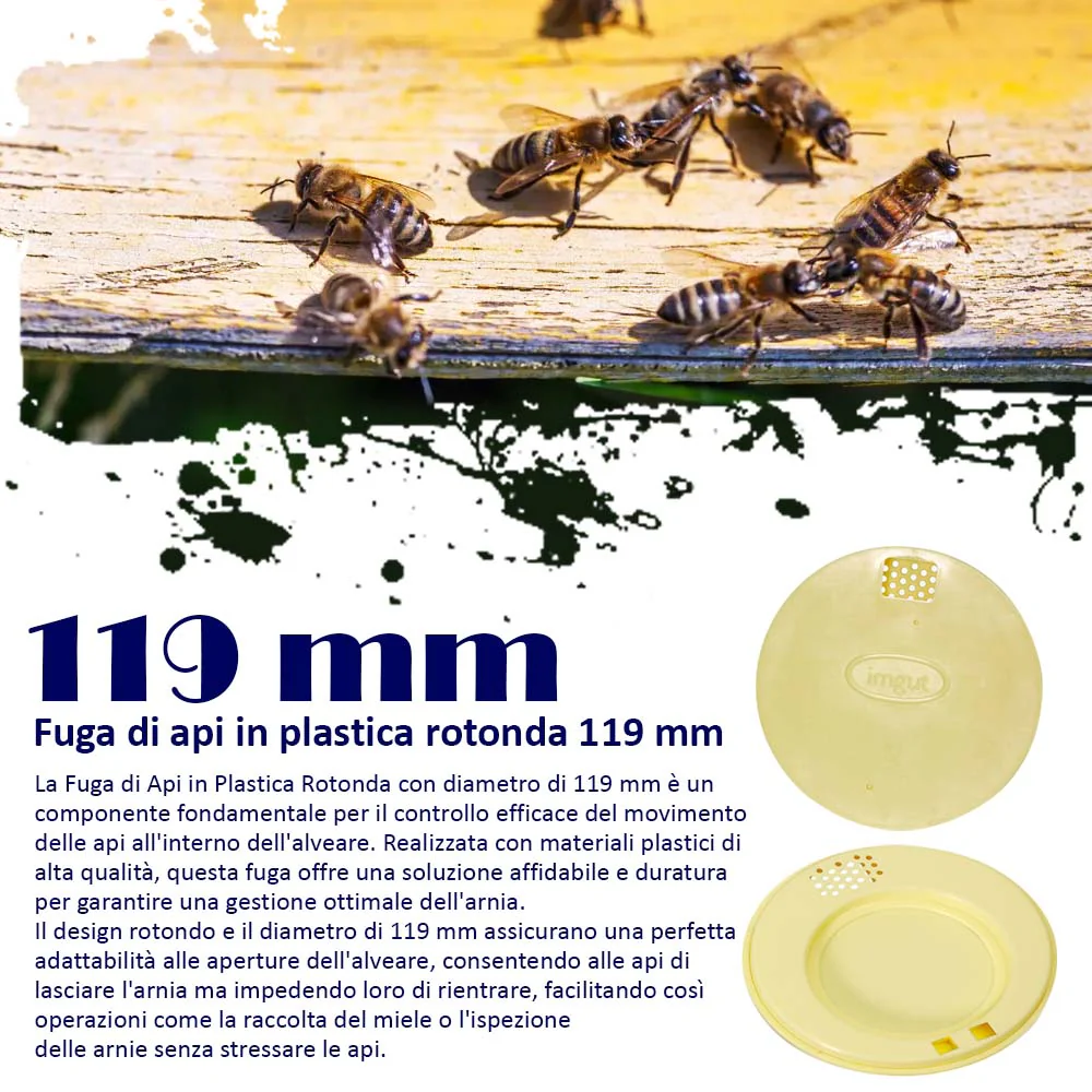 Fuga per Api Piccola in Plastica con Doppio Canale - 119 mm - Image 10