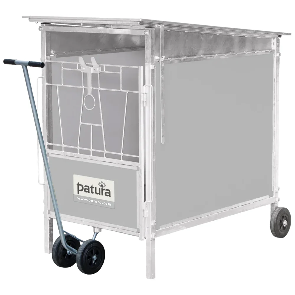 Gabbia per vitelli carrello con timone