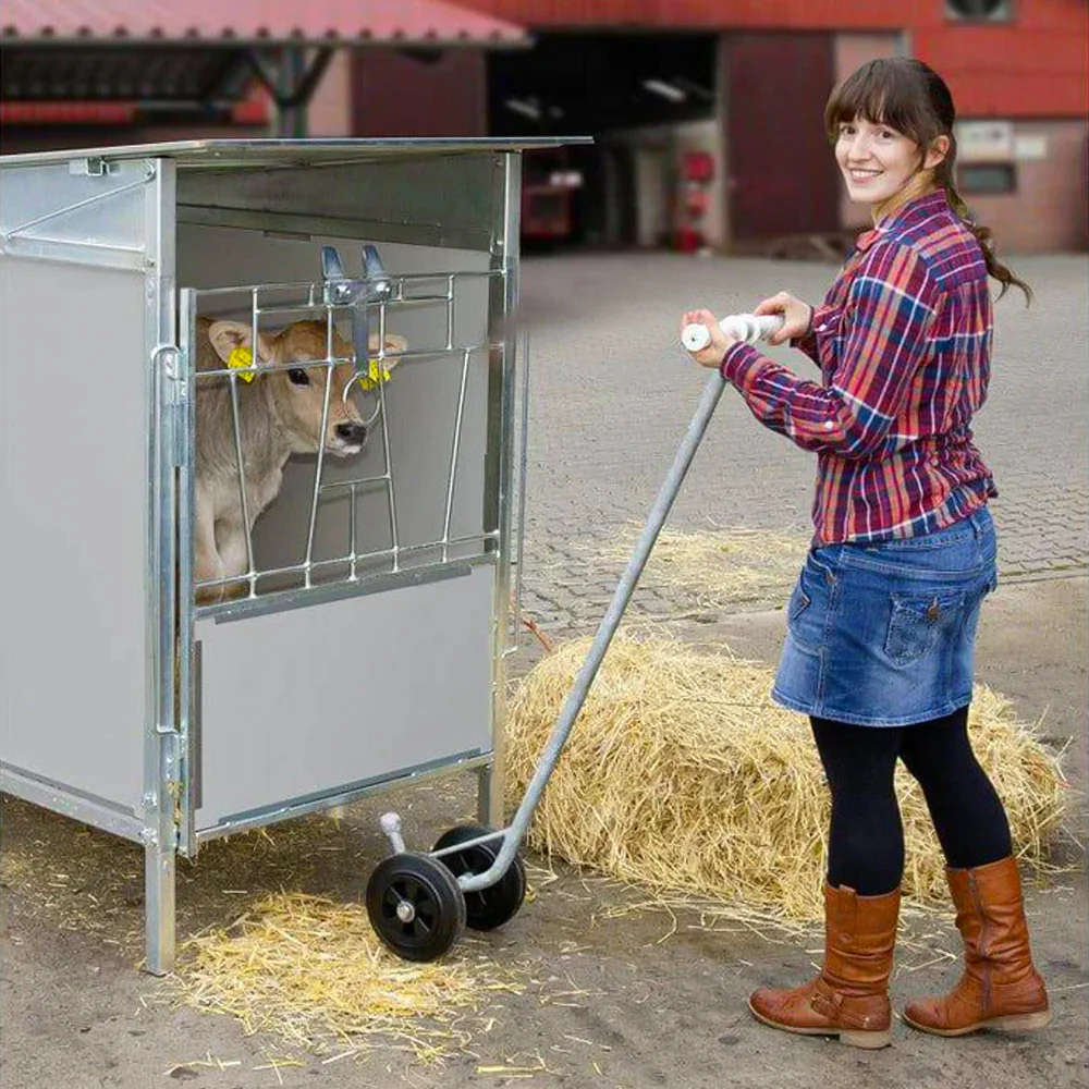Gabbia per vitelli carrello con timone - Image 2
