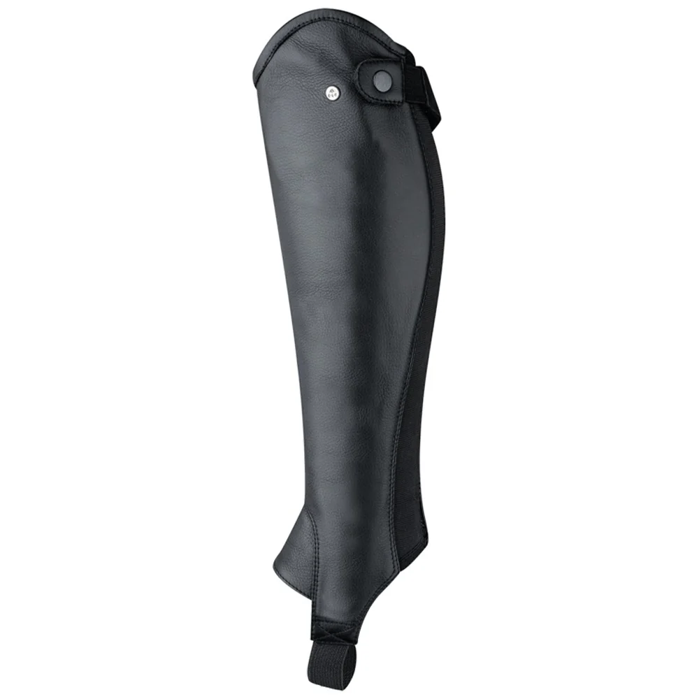 Ghette in Pelle Classiche Nere Chaps Equitazione Vestibilità Perfetta