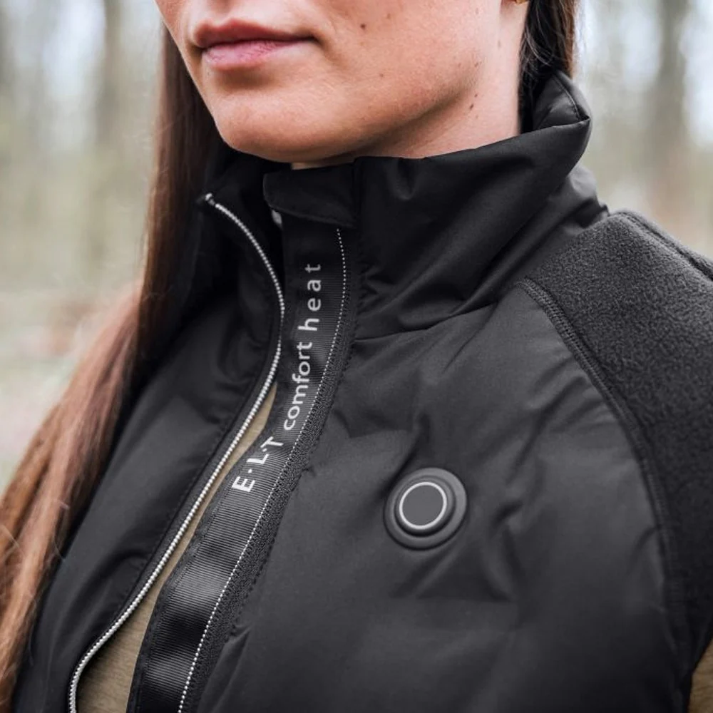 Gilet Riscaldato Equitazione Comfort Heat Donna Antivento - Nero - Image 7