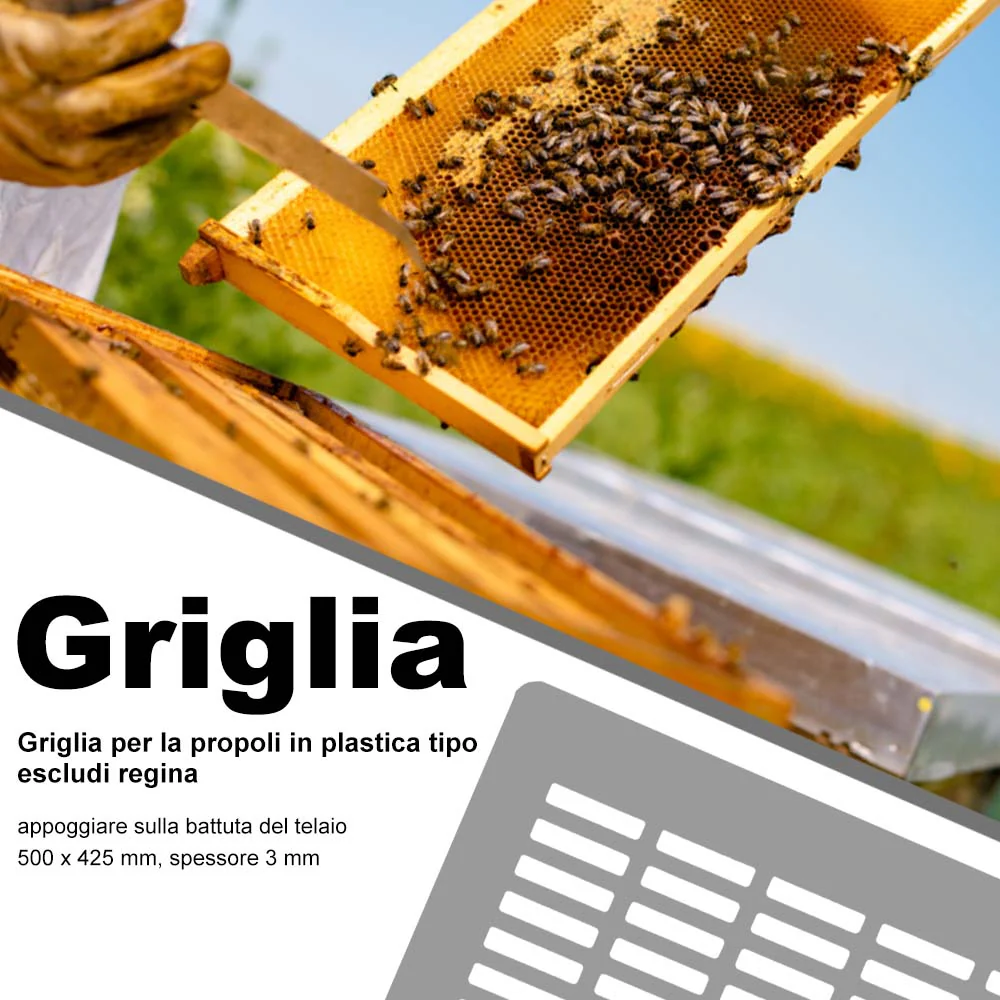 Griglia per la propoli in plastica tipo escludi regina 425x500 giallo - Image 9