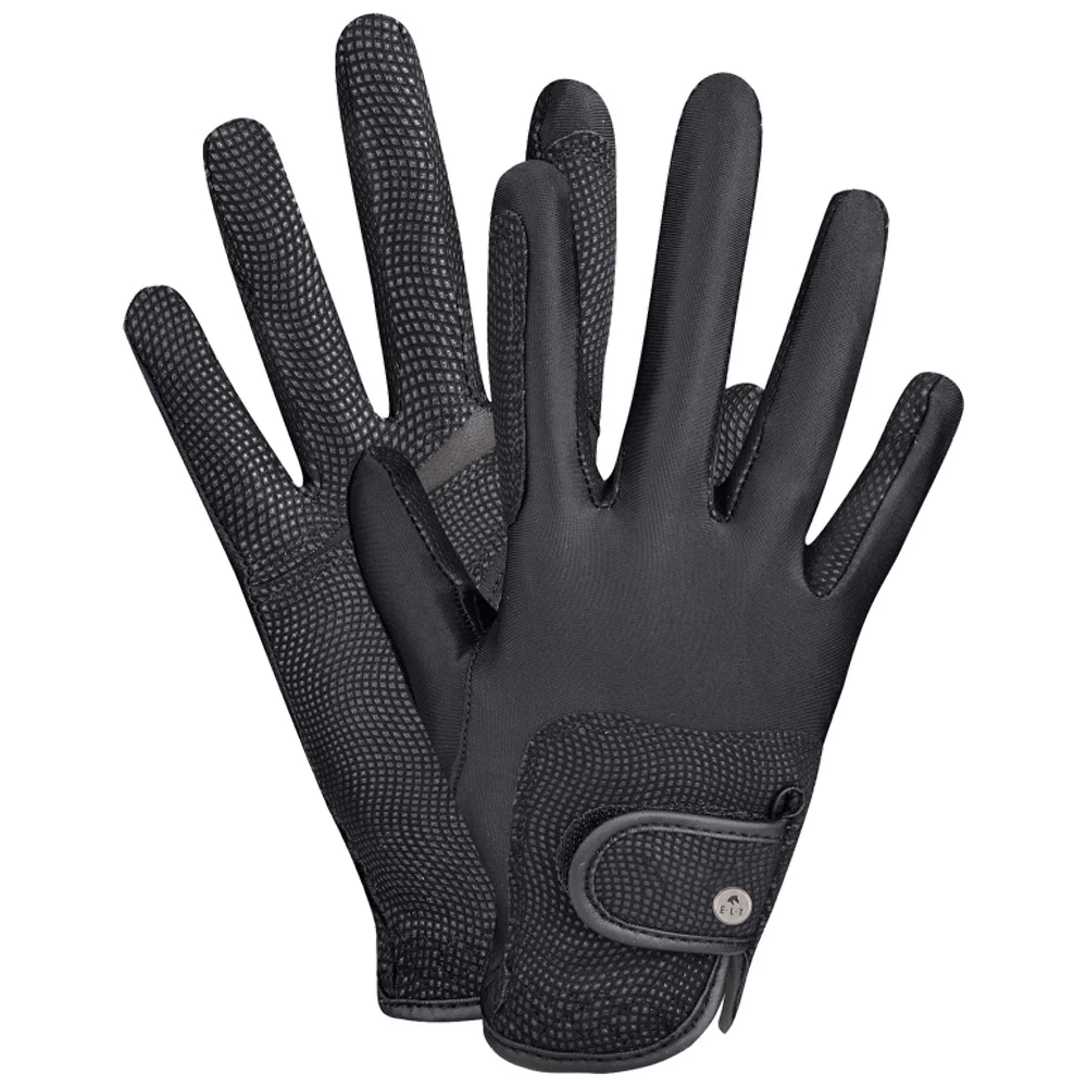 Guanti Equitazione Sportivi Grip Leggeri Traspiranti Comfort - Nero - Image 2