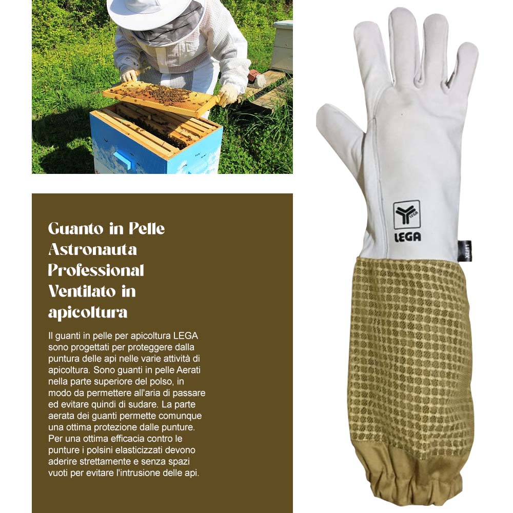 Guanto in Pelle Astronauta Professional Ventilato in apicoltura - Image 9