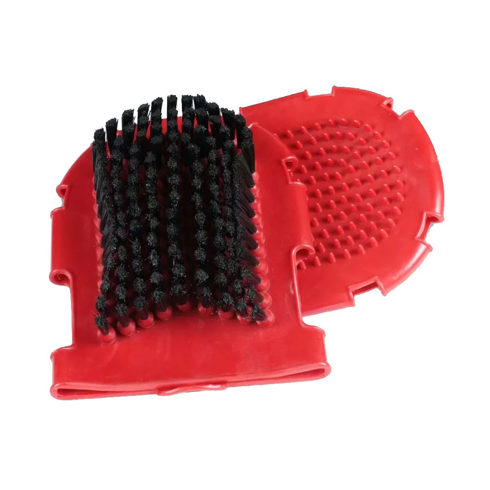 Guanto Pulizia e Massaggio Rosso per Cavallo - Image 2
