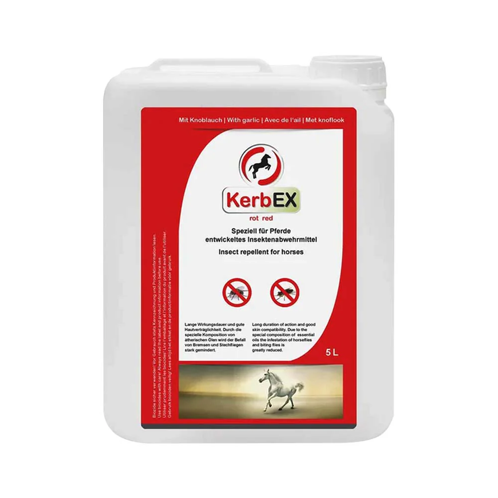 Kerbex rosso con aglio I repellente insetti I antimosche per cavalli - Image 3