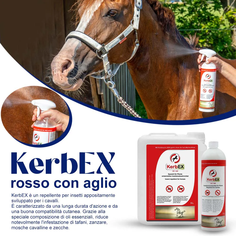 Kerbex rosso con aglio I repellente insetti I antimosche per cavalli - Image 4