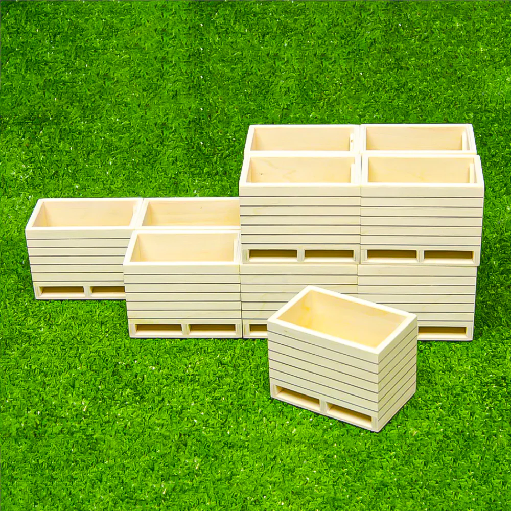 Kids Globe Farming - Set di scatole per patate in legno da 6 pezzi