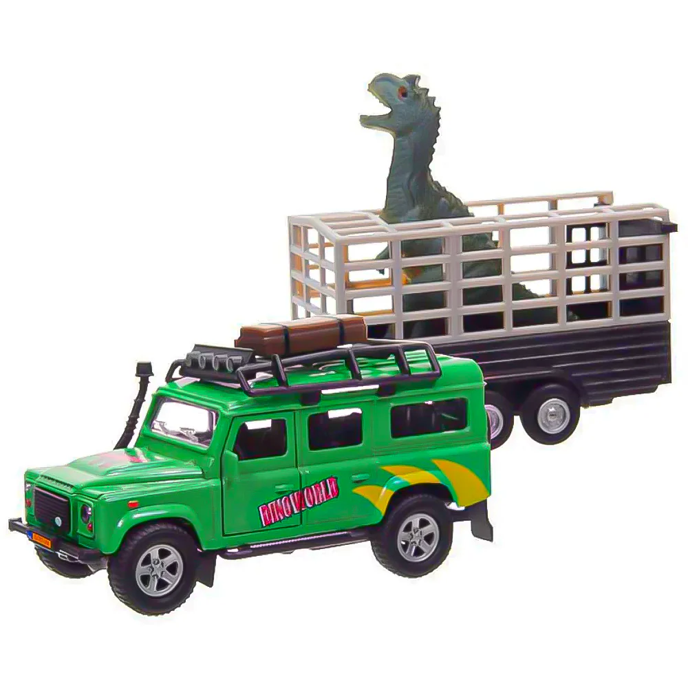 Kids Globe Traffic con Dito nel rimorchio Land Rover Defender per bambini