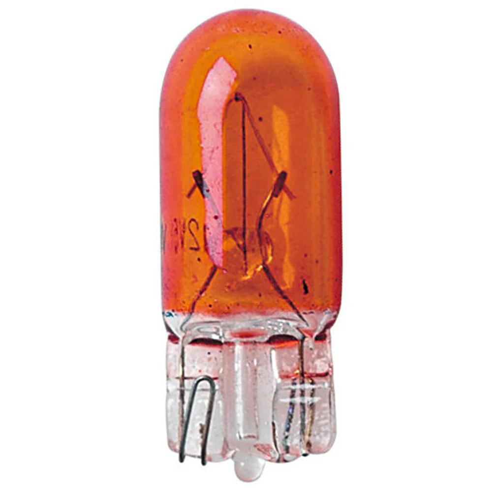 Lampada 12V 5W con Zoccolo in Vetro Arancio - Image 2