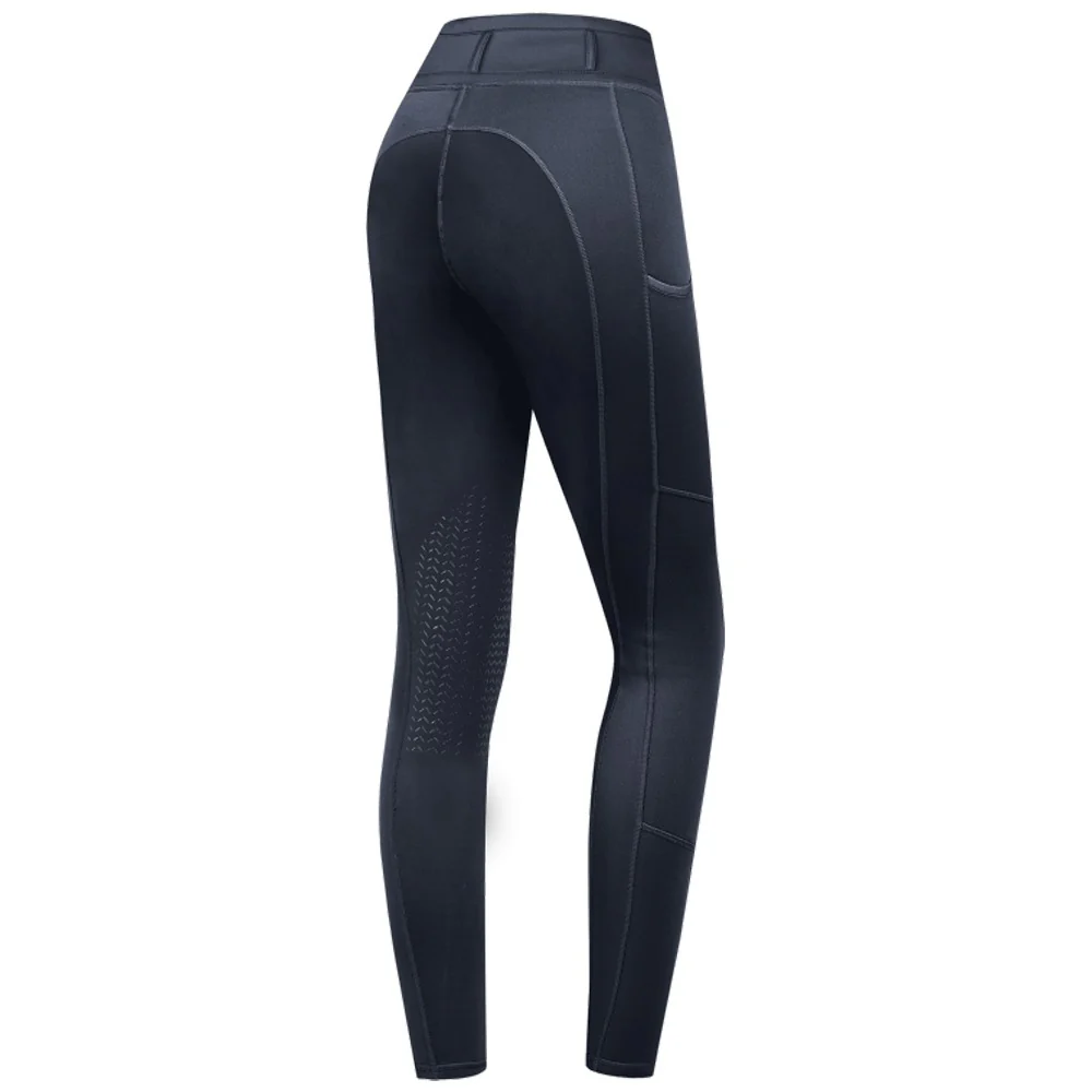 Leggings da equitazione Ella (grip silicone al ginocchio) blu notte - Image 2