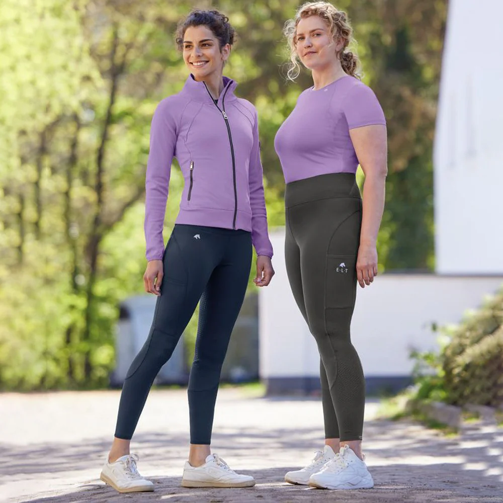 Leggings Equitazione Hanna Mesh Vita Alta Silicone Comfort Donna - Image 5