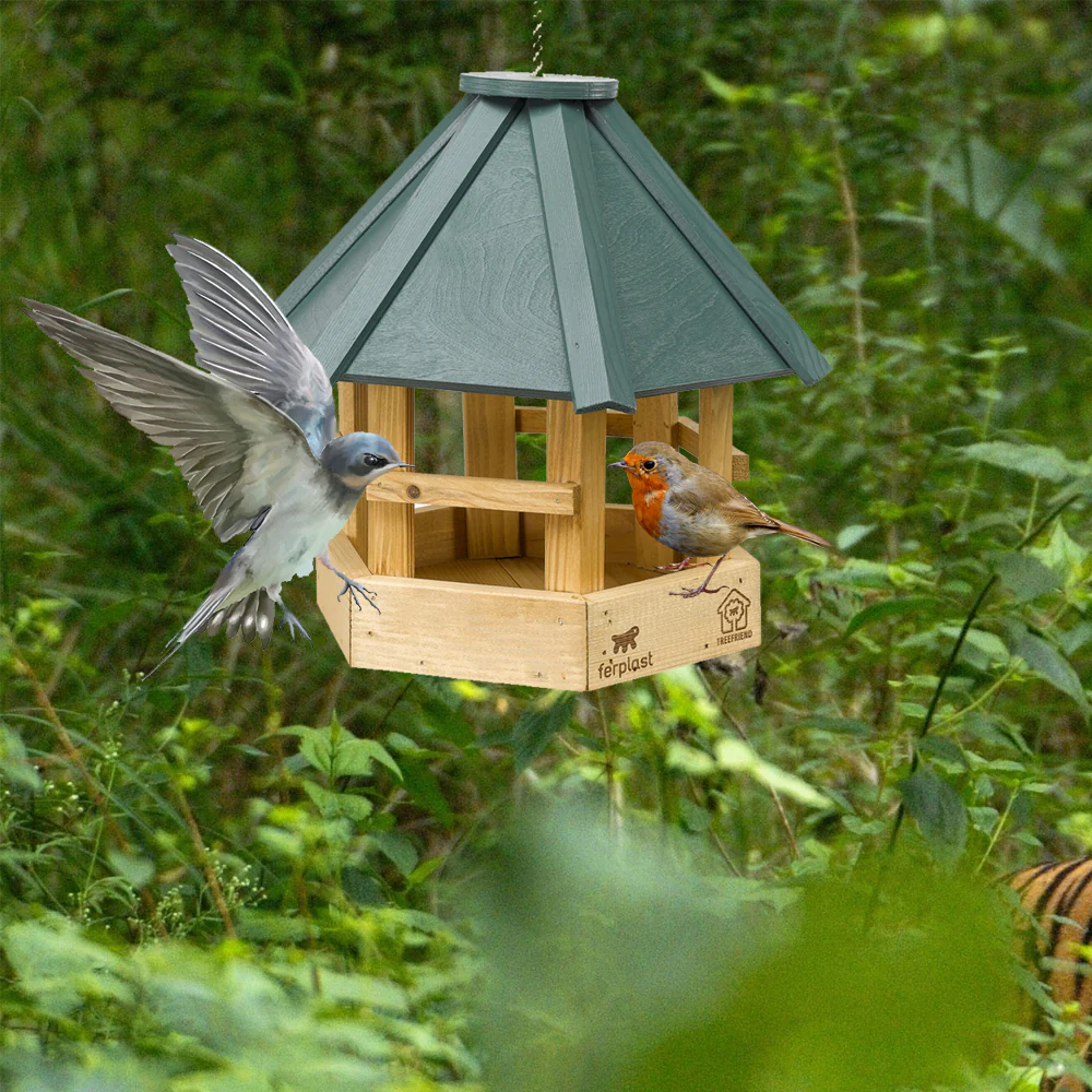 Mangiatoia in legno per uccelli 8 - Image 5