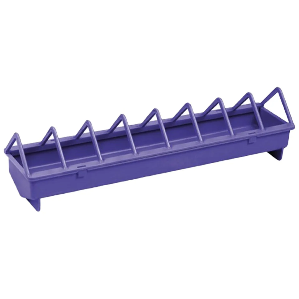 Mangiatoia in plastica per pulcini 50cm a spazi larghi – resistente colore viola